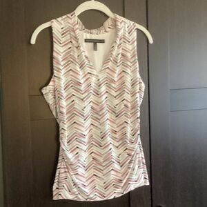White House Black Market Multicolor Chevron Blouse